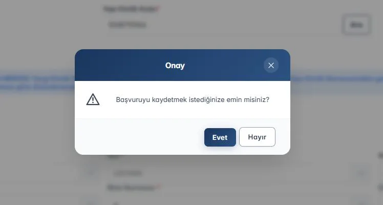 Şekil 20: Onay Ekranı